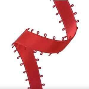 3/8" X 50 Yards Feather Picot Edge Double Faced Satin Ribbon Craft & Sewing